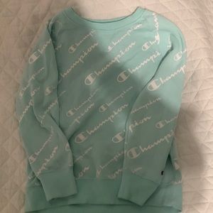 selling a teal champion crew neck.